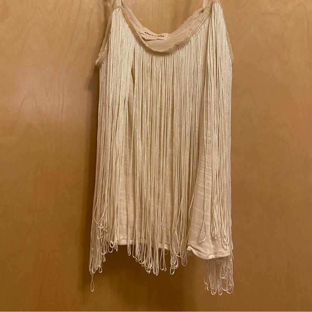 Urban Outfitters Silence + Noise fringe flapper top Sz S